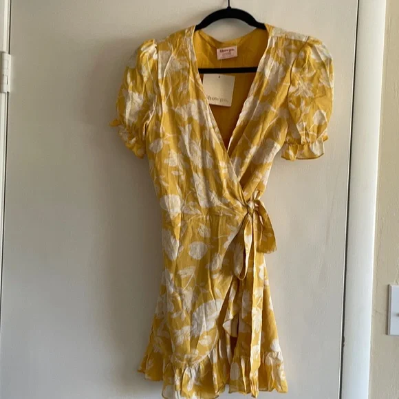 Showpo. | Dresses | Yellow Wrap Dress | Poshmark